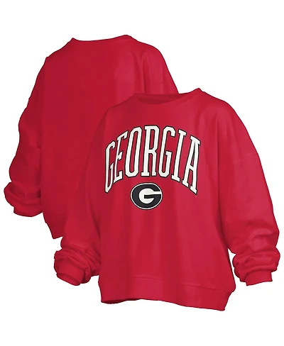 Pressbox Women's Red Georgia Bulldogs Plus Nelson Janise Sweatshirt