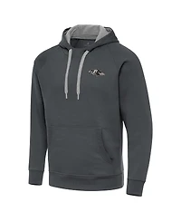 Antigua Men's Charcoal Baltimore Ravens Brushed Carbon Victory Pullover Hoodie