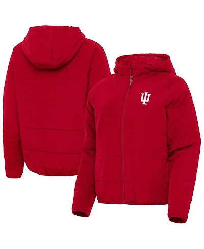 Antigua Women's Crimson Indiana Hoosiers Universe Full-Zip Hoodie Jacket