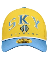 New Era Men's Yellow Chicago Sky Bold Arch Coolera 9FORTY A-Frame M-Crown Adjustable Hat