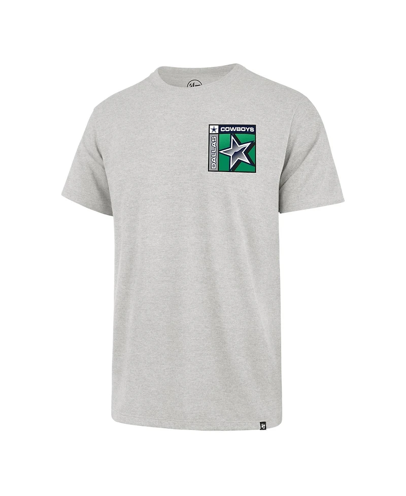 '47 Brand Men's Heather Gray Dallas Cowboys Chrome Plate Franklin T-Shirt