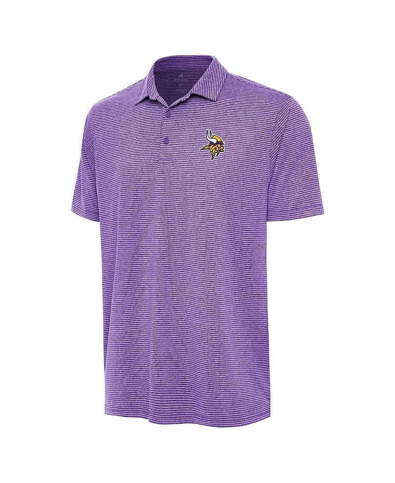 Antigua Men's Heather Purple Minnesota Vikings Scheme Polo Shirt