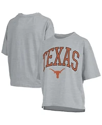 Pressbox Women's Gray Texas Longhorns Nelson T-Shirt
