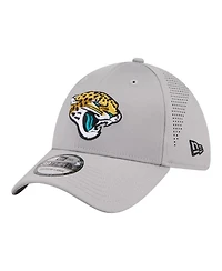 New Era Men's Gray Jacksonville Jaguars Perforated 39THIRTY Flex Hat