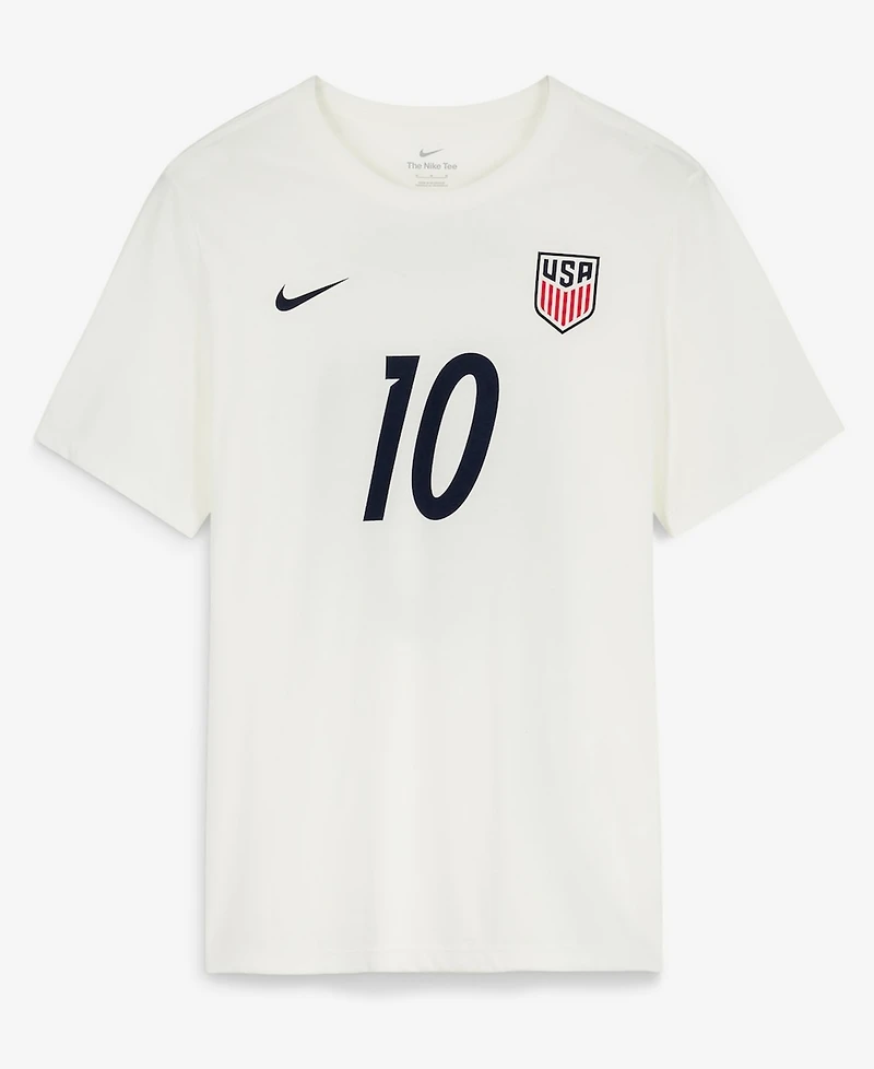 Nike Men's Christian Pulisic Cream Usmnt Home Name Number T-Shirt