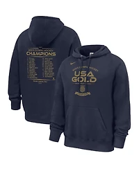 Nike Men's Navy Usa Hockey 2026 Winter Gold Medal Roster Club Fleece Hoodie
