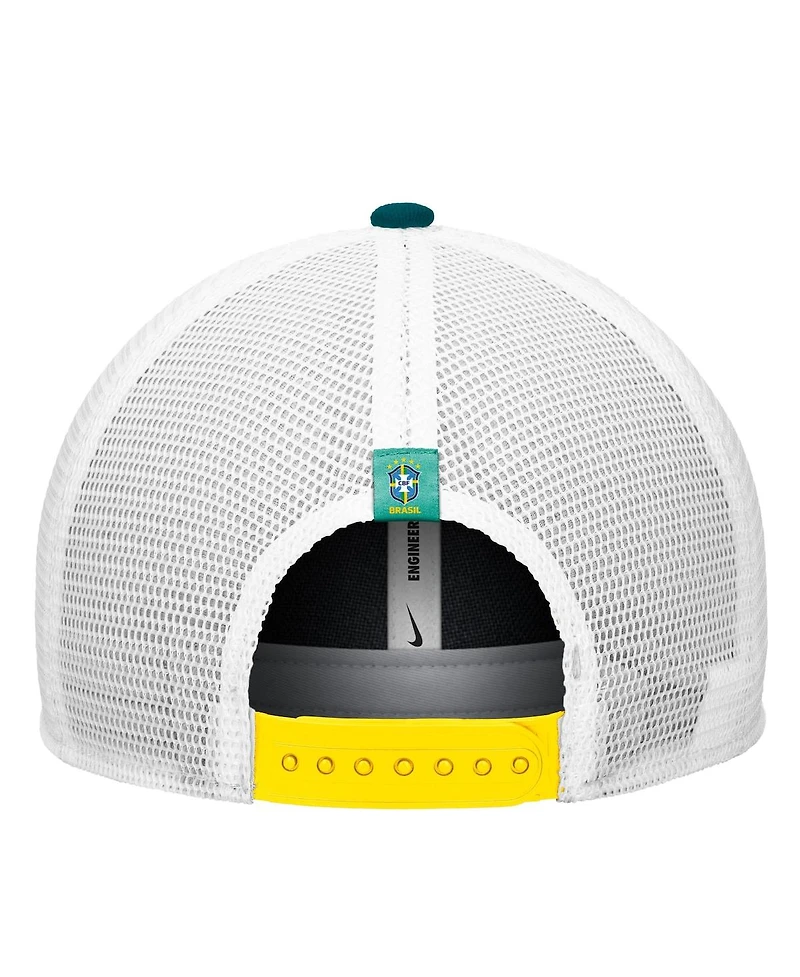 Nike Men's Green Brazil National Team Rise Rope Trucker A-Frame Adjustable Hat