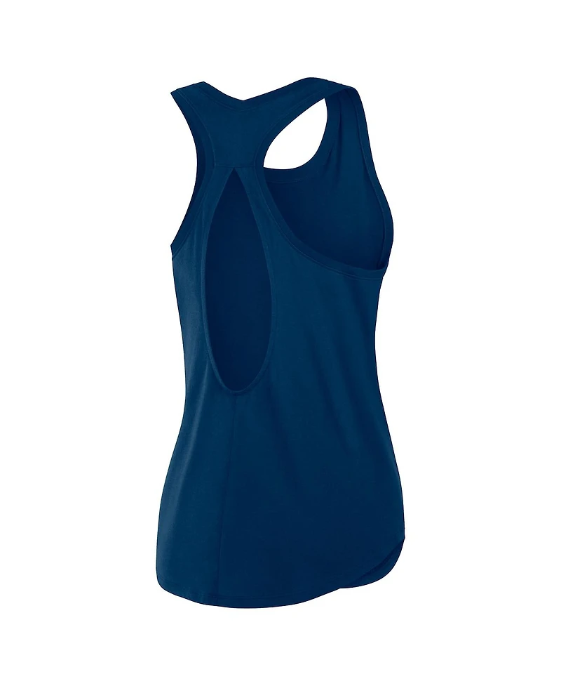Fanatics Women's Navy Houston Texans Iron Fan Tank Top