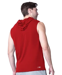 Msx By Michael Strahan Men's Scarlet San Francisco 49ers Action Sleeveless Pullover Hoodie