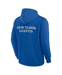Fanatics Men's Royal New York Giants Elements Blaze Tri-Blend Long Sleeve Hoodie T-Shirt