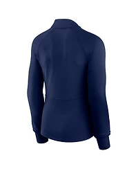 Fanatics Women's Navy New York Yankees Elements Raglan Tri-Blend Quarter-Zip Top