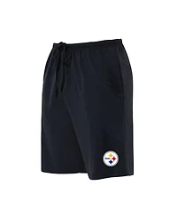 Concepts Sport Men's Black Pittsburgh Steelers Big Tall Fleece Lounge Shorts