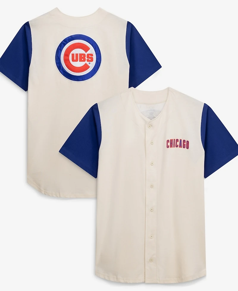 Fanatics Men's Cream Chicago Cubs Big Tall Full-Button Jersey