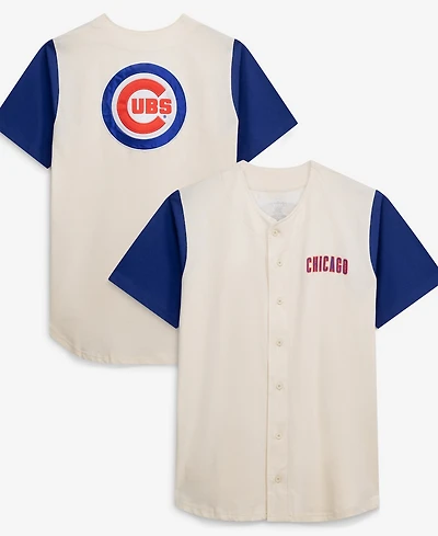 Fanatics Men's Cream Chicago Cubs Big Tall Full-Button Jersey