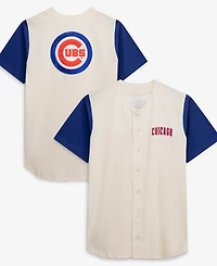 Fanatics Men's Cream Chicago Cubs Big Tall Full-Button Jersey