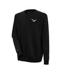 Antigua Men's Black Philadelphia Eagles Throwback Logo Victory Pullover Sweatshirt