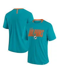 Fanatics Men's Aqua Miami Dolphins Defender Fade Slant T-Shirt