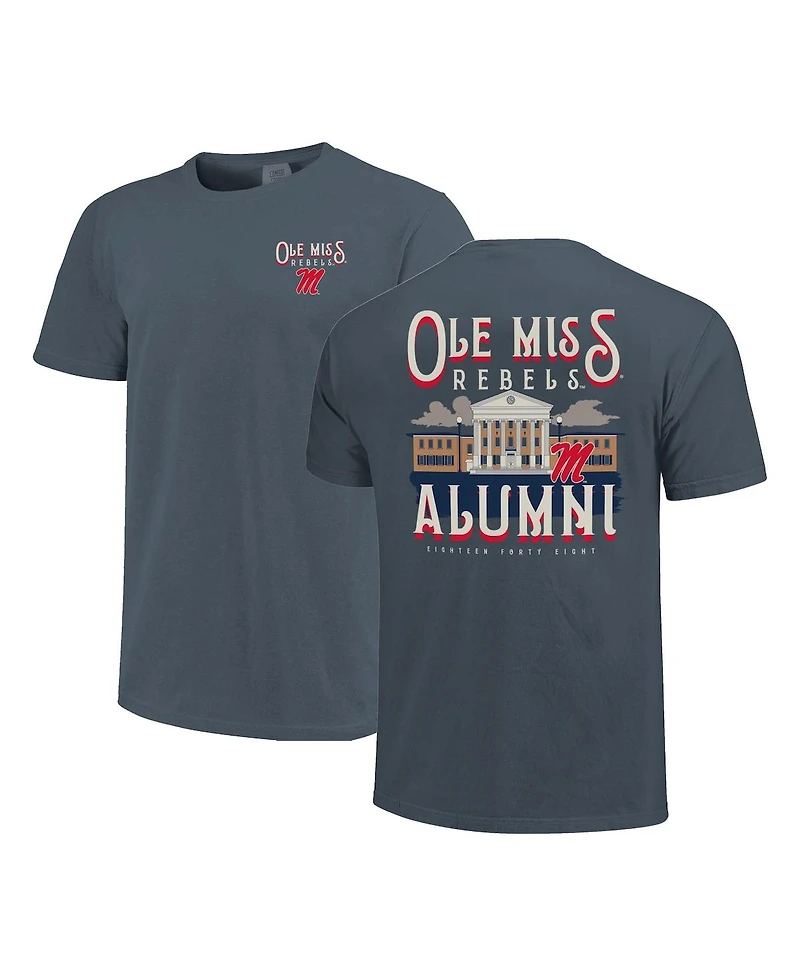 Image One Men's and Women's Denim Ole Miss Rebels Comfort Colors Campus Alumni T-Shirt