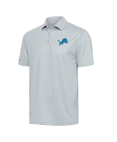 Antigua Men's Gray Detroit Lions Skills Polo Shirt