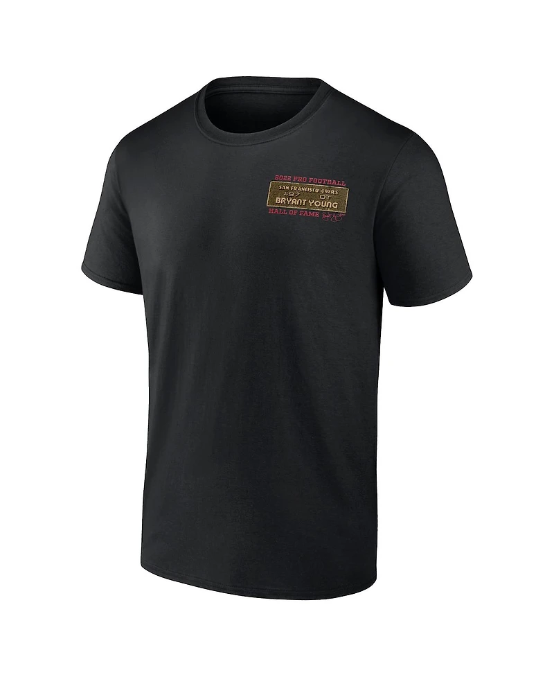 Fanatics Mto Label Men's Bryant Young Black San Francisco 49ers Hall of Fame T-Shirt