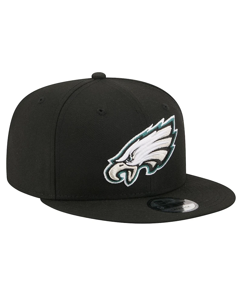New Era Men's Black Philadelphia Eagles 9FIFTY Snapback Hat