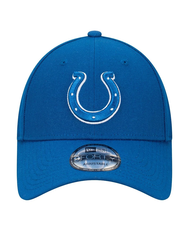 New Era Men's Royal Indianapolis Colts Core Team 9FORTY Adjustable Hat