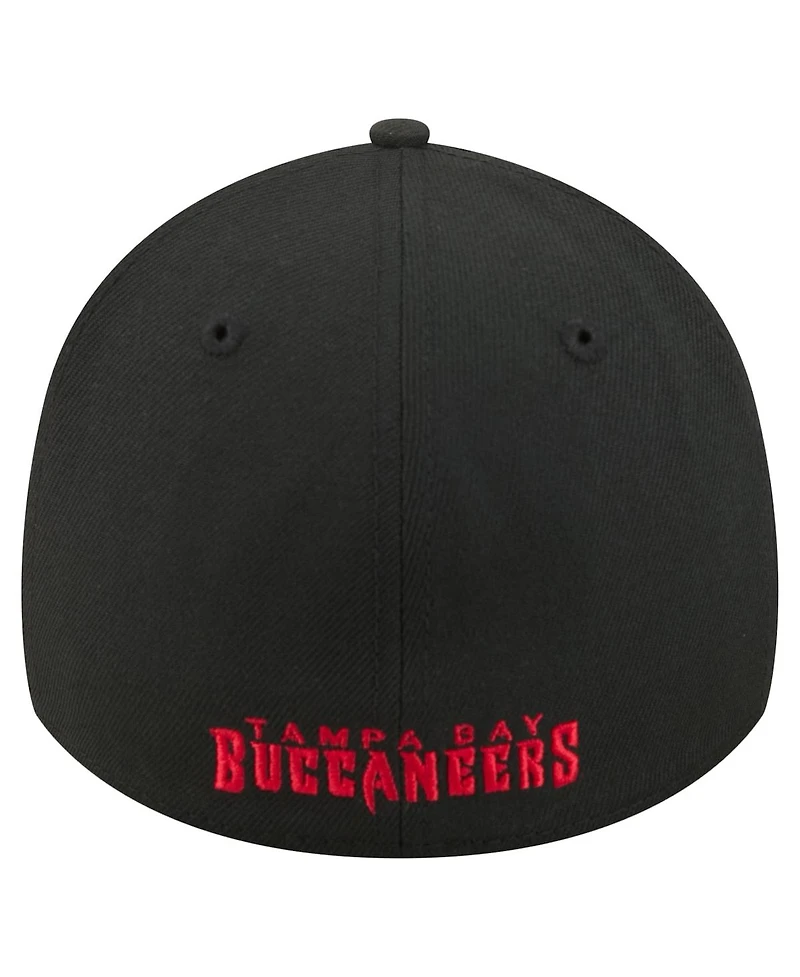 New Era Men's Black Tampa Bay Buccaneers Core Team 39THIRTY Flex Hat