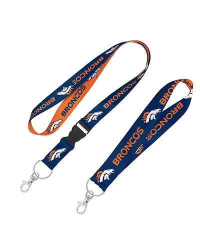 Wincraft Denver Broncos 2-Pack Lanyard with Detachable Buckle Key Strap Set