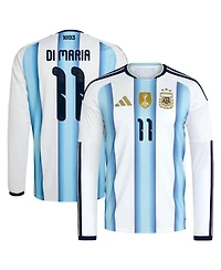 Adidas Men's Angel Di Maria White Argentina National Team 2026 Home Replica Long Sleeve Jersey