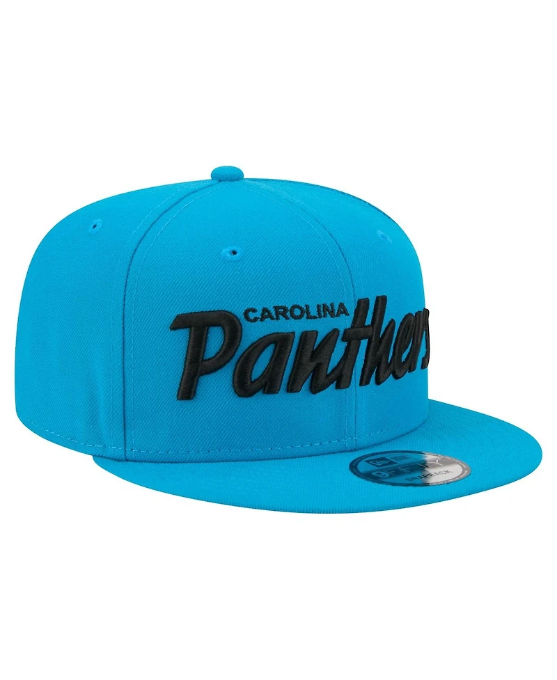 New Era Men's Blue Carolina Panthers Core Team Script 9FIFTY Snapback Hat