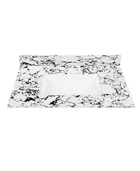 Sillysis 31/37/43 Inch Sintered Stone Bathroom Vanity Top with Ceramic Undermount Sink, Backsplash, Overflow, Stain Resistant Surface