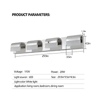 Busdays 4 Light Led Modern Bathroom Vanity Lighting Over Mirror Bath Wall Light Fixture