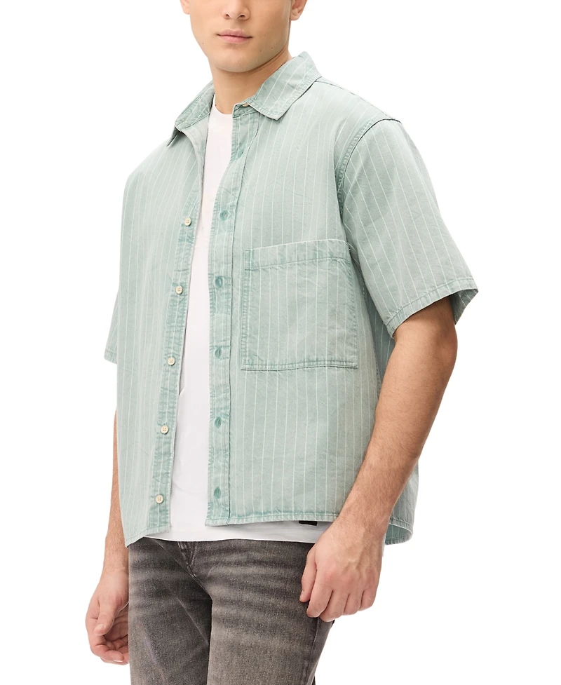 Buffalo David Bitton Men's Vertical Stripe Pattern Shirt