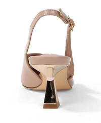 Berness Women's Patent Heels and Toe Cap Slingback Pumps