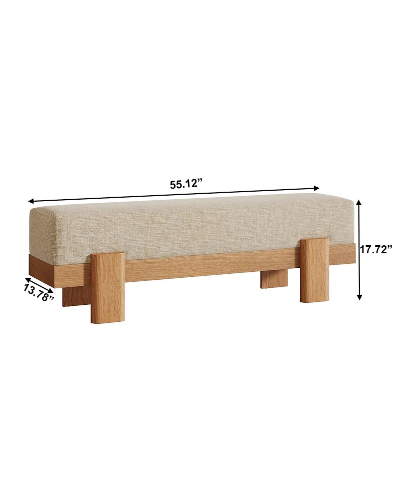 Slickblue Upholstered Entryway Bench with Mdf Frame