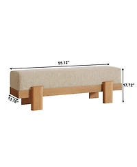 Slickblue Upholstered Entryway Bench with Mdf Frame