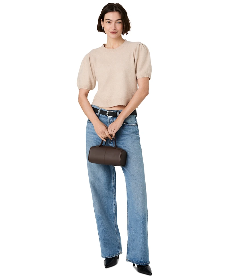 French Connection Women's Yulia Knit Puff-Sleeve Top