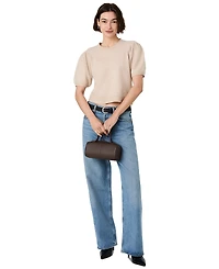 French Connection Women's Yulia Knit Puff-Sleeve Top