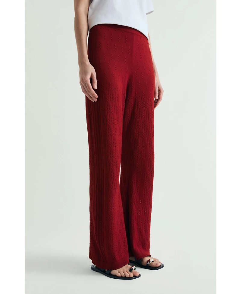 Scalpers Women's Set Pointelle Knit Pant
