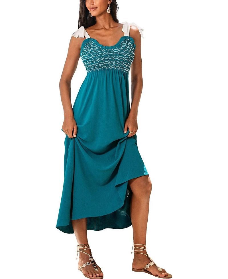 Cupshe Women's Vacation Drama Maxi Beach Dress