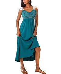 Cupshe Women's Vacation Drama Maxi Beach Dress