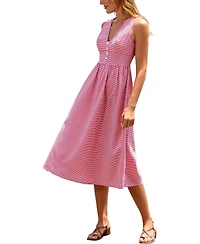 Cupshe Women's Sunkissed Mood Gingham Maxi Beach Dress