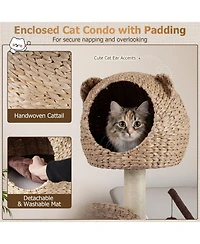 Cozito Multi-Level Cat Tree with Condo, Hammock and Rotatable Hanging Balls