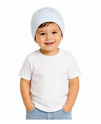 MeMoi Baby Girls Solid No Fold Cotton Blend Beanie