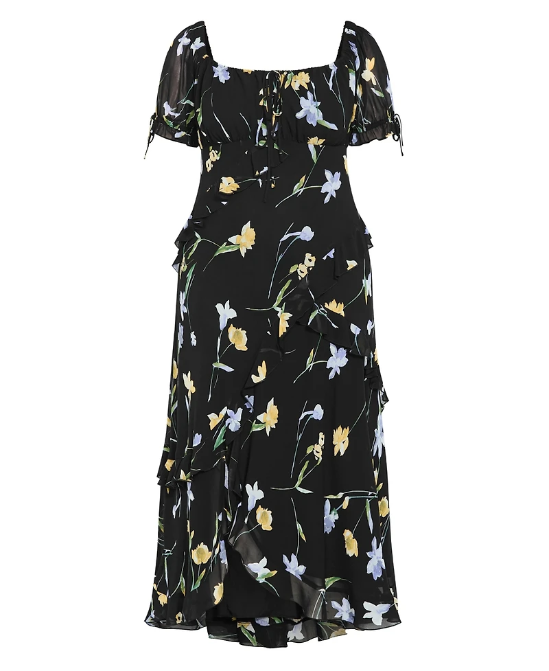 City Chic Women's Shayla Petal Print Maxi Dress