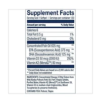 Wiley s Finest Fish Oil Vitamin K2 and D3 - 500mg Epa and Dha for Bone and Heart Health