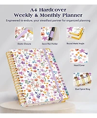 Gnuadz Planner 2026-2027 Weekly Monthly Hardcover Spiral Agenda