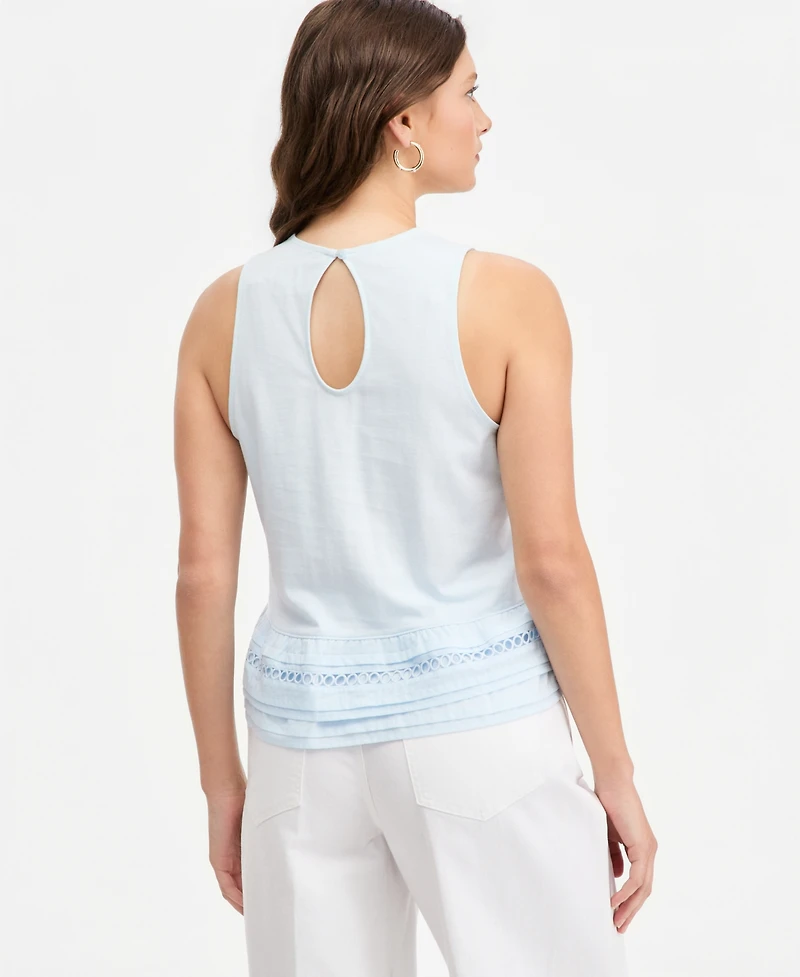 On 34th Women's Cotton Layered Ruffled-Hem Woven Mix Tank Top, Macy's Exclusive