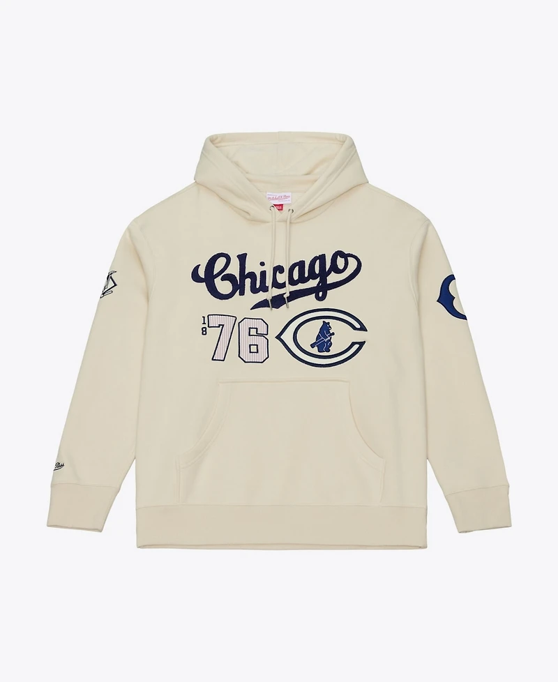 Mitchell & Ness Men's Cream Chicago Cubs Yacht Rock Fleece Hoodie
