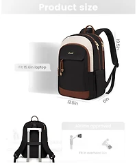 Lovevook Laptop Backpack for Women, 15.6 inch Waterproof College Woman with Compartment Computer Bag Travel Purse